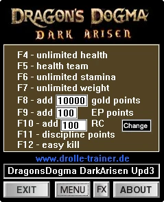 Dragon's Dogma - Dark Arisen: Трейнер/Trainer (+9) [1.0-1.3] {dR.oLLe}