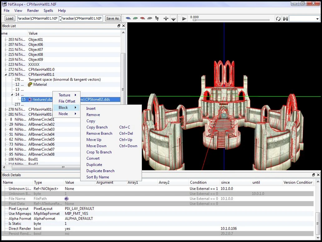 TES 4 "NifSkope v.1.0.21"