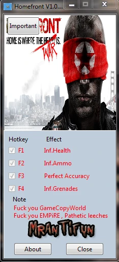 Homefront: Трейнер/Trainer (+4) [1.0.0.1] {MrAntiFun}