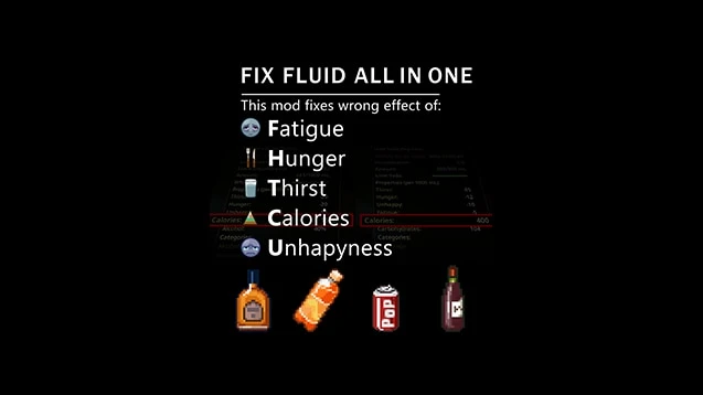 Project Zomboid "Исправление эффектов жидкостей"[B42]