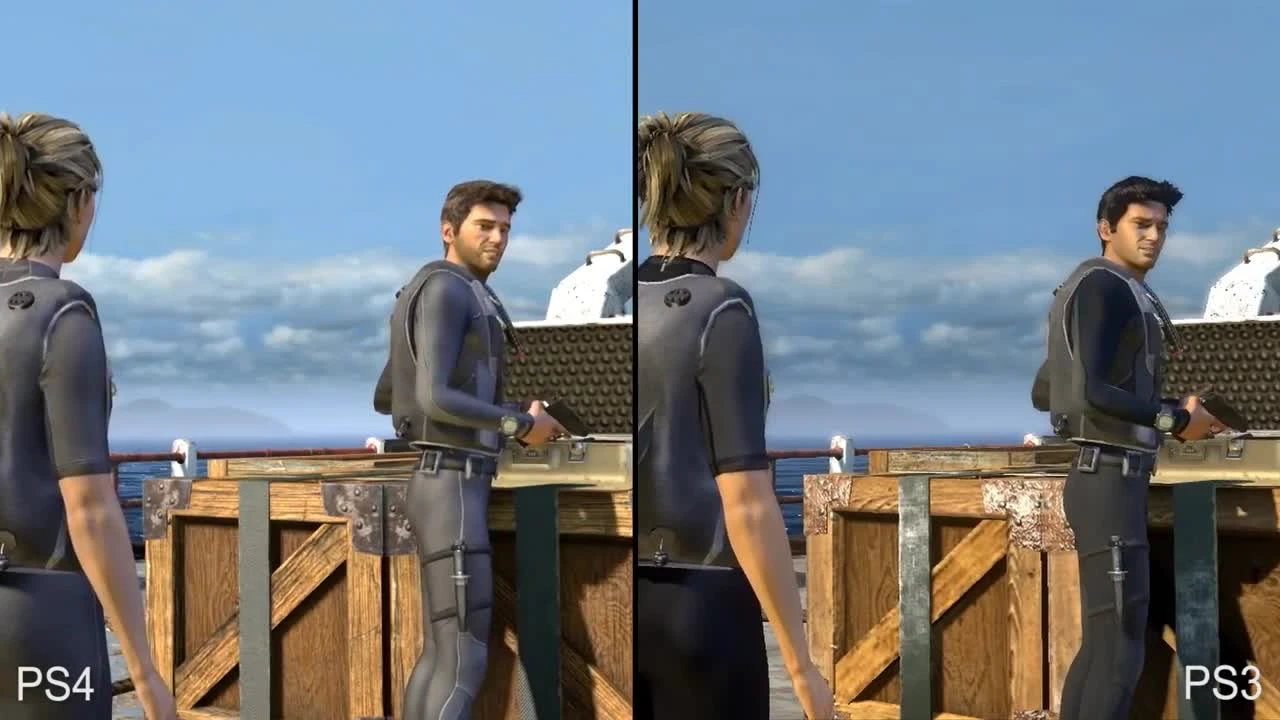 Uncharted 1: Drake's Fortune Сравнение PS4 vs PS3 Graphics (DigitalFoundry)