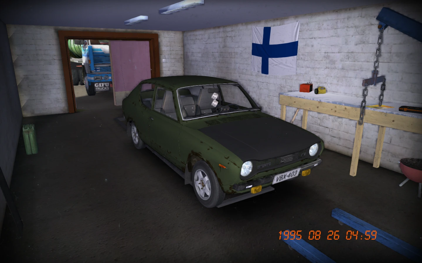 My Summer Car "Сохранение со стоковой Сатсумой, сюжет не тронут, номера получены"