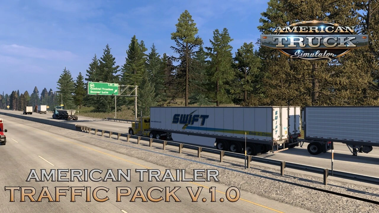 American Truck Simulator "American Trailer Traffic Pack" [v1.0]