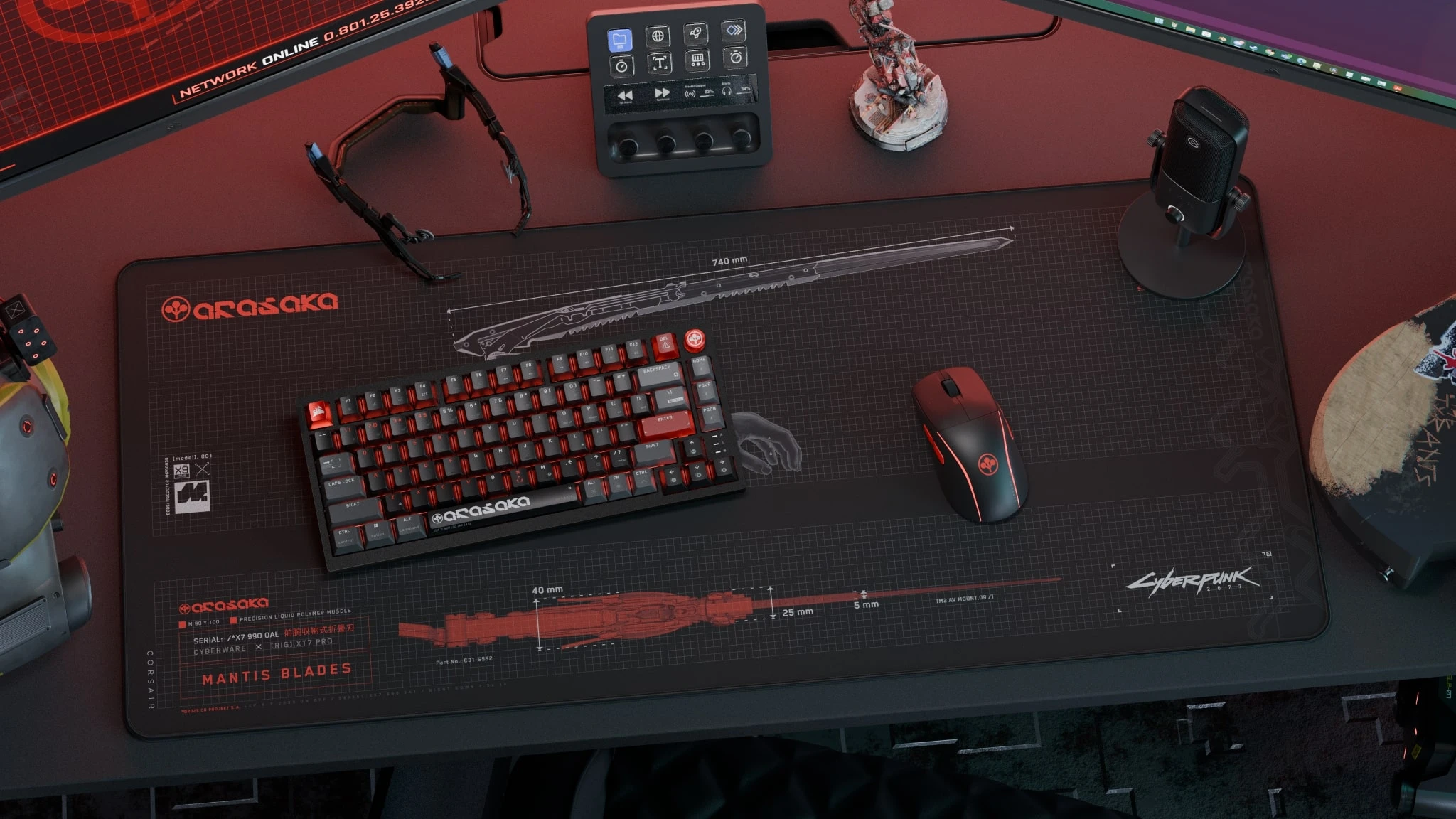 Corsair и CD Pojekt RED отмечают 5-летие Cyberpunk 2077 коллекцией аксессуаров в стиле корпорации Arasaka