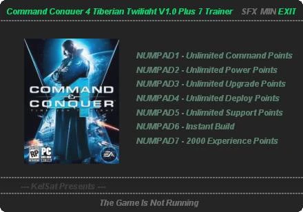Command & Conquer 4: Tiberian Twilight: Трейнер  (+7) [1.0] {KelSat} [XP/Win 7]