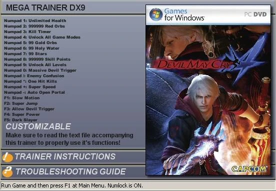 Devil May Cry 4: Трейнер (+19) [DX10]