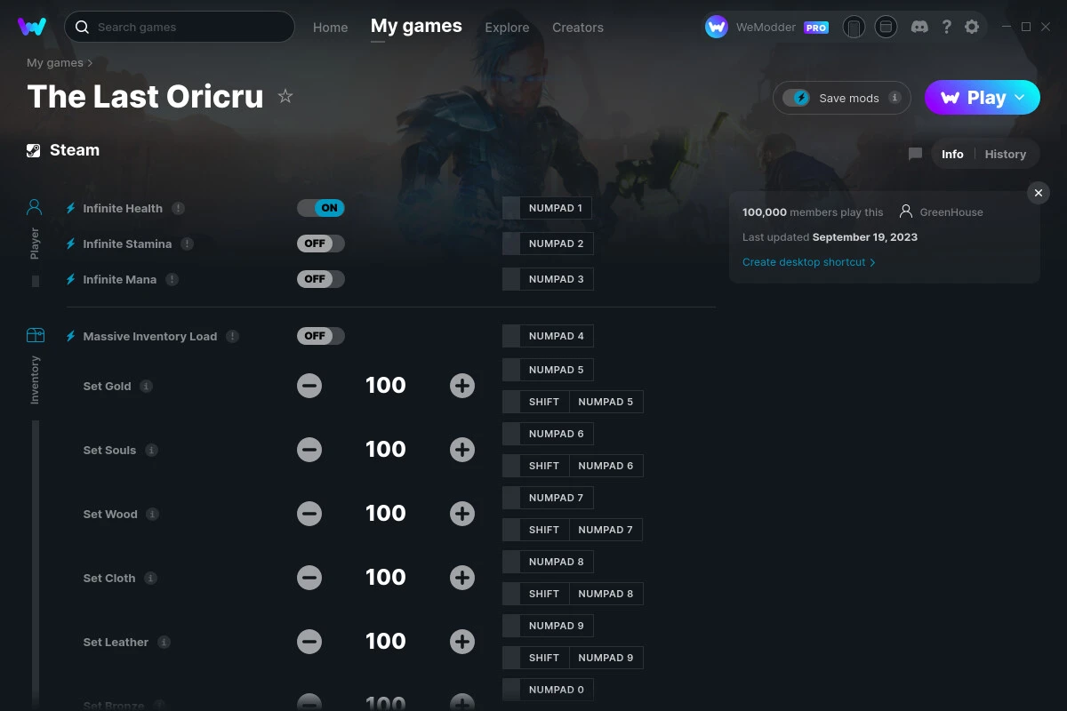 The Last Oricru "Трейнер +22" [UPD: 19.09.2023] {GreenHouse / WeMod}