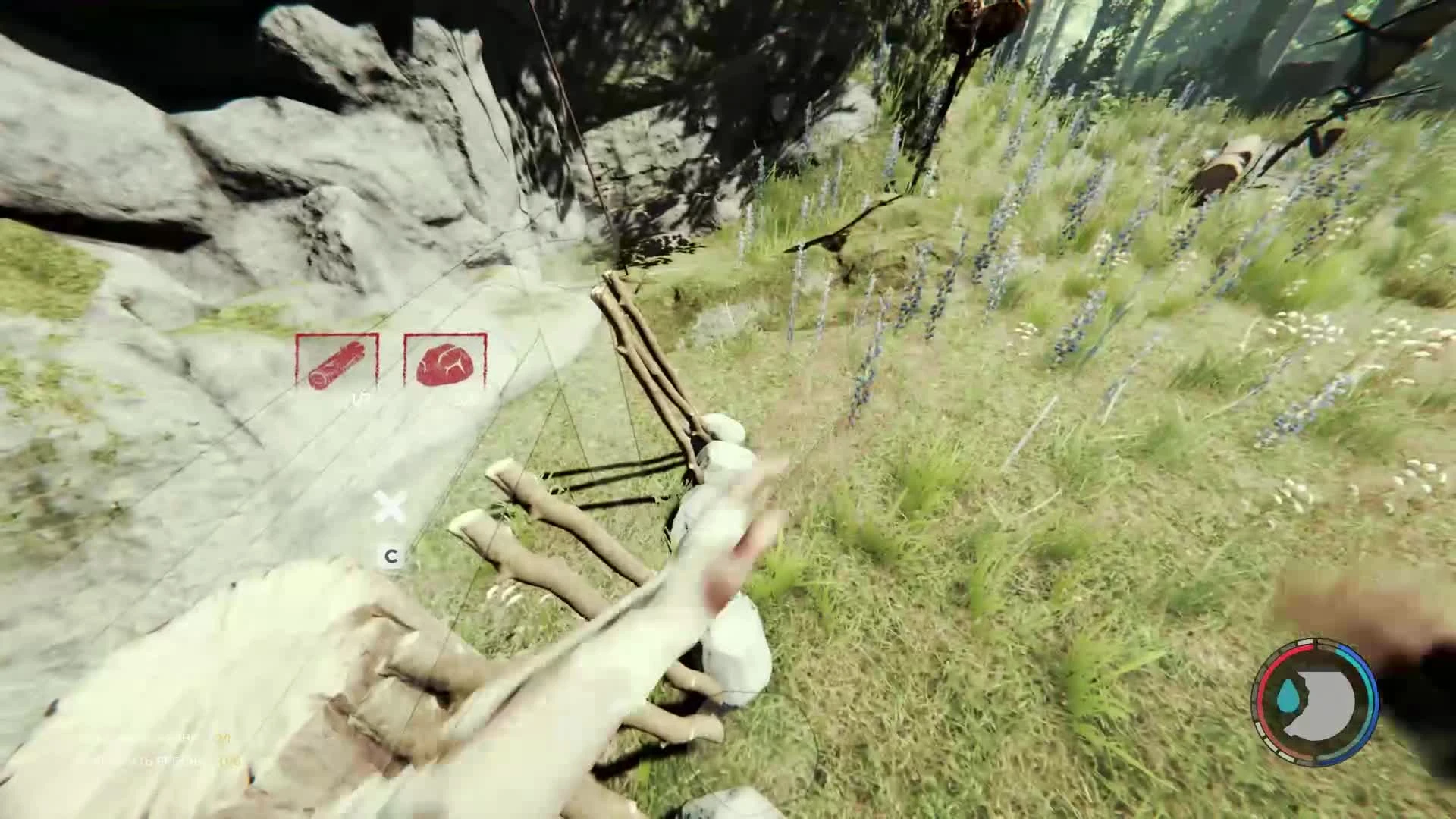 Решились спуститься в жуткую пещеру к мутантам в игре The Forest