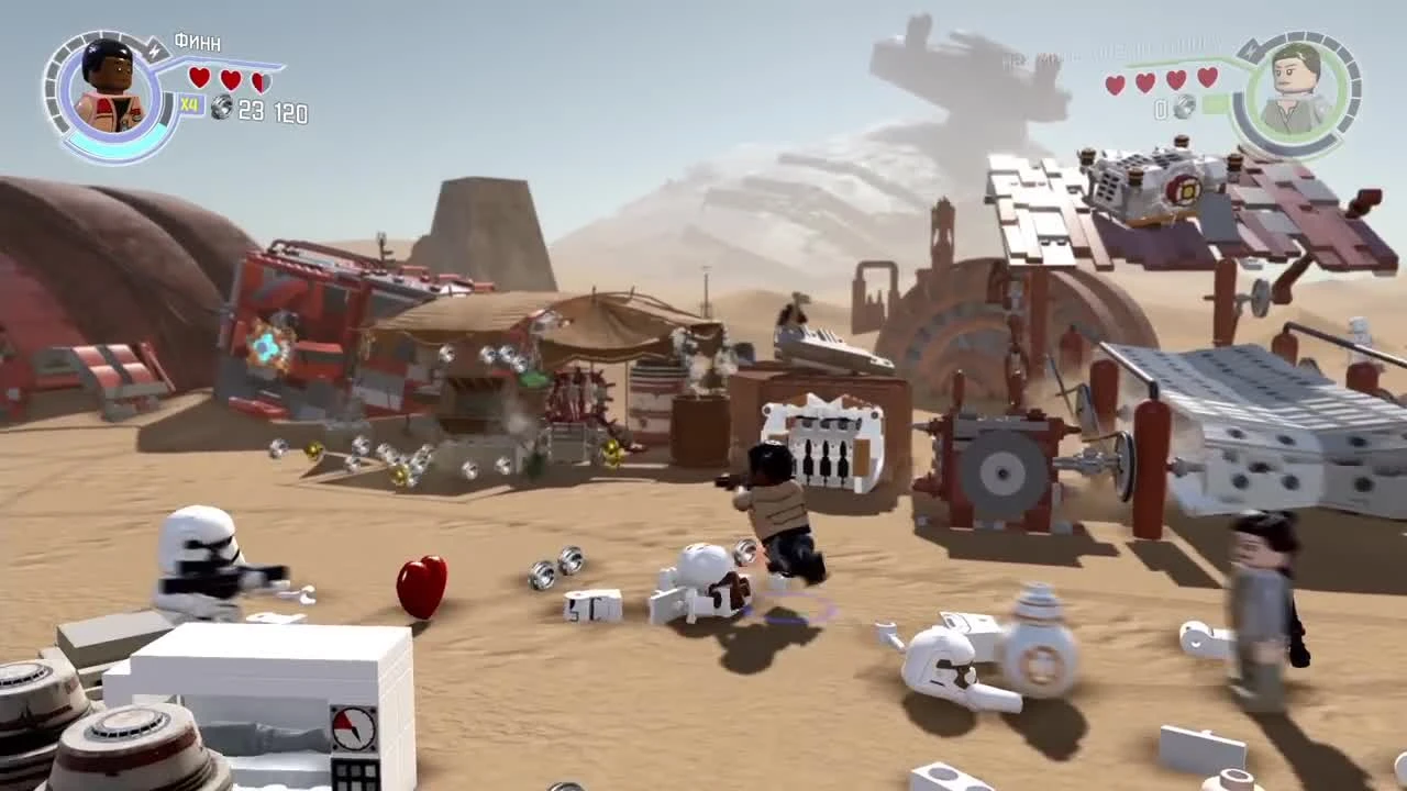 LEGO Star Wars The Force Awakens Прохождение - Часть 4 - ВСТРЕЧА С РЭЙ!