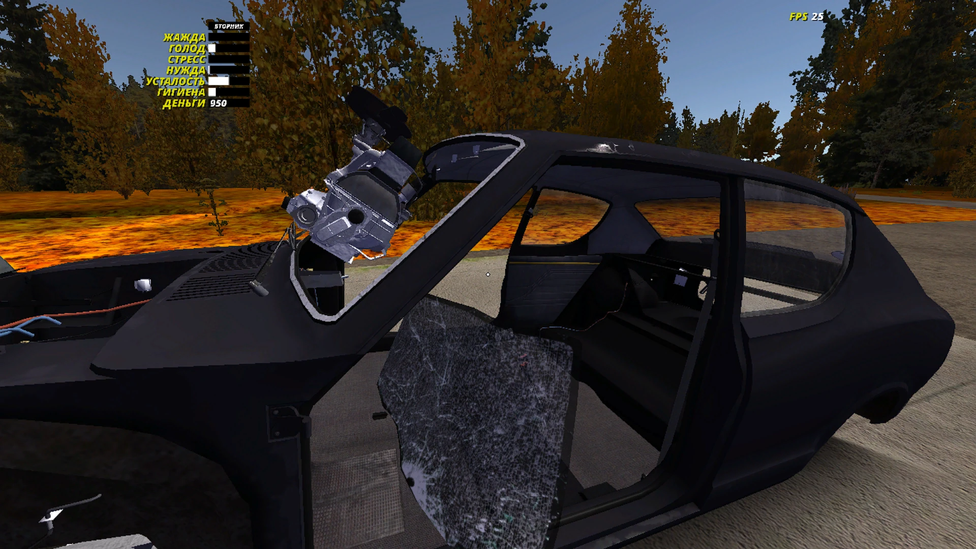 Когда после сборки отлегнул один поршень