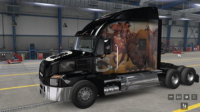 American Truck Simulator "Skin Black Wolf company Mack Anthem All Cab ATS and ETS2 1.37.x и Выше"