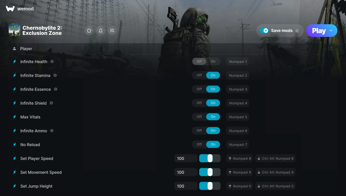 Chernobylite 2: Exclusion Zone "Трейнер +24 от WeMod: Здоровье, выносливость, эссенция и пр"