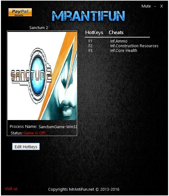 Sanctum 2: Трейнер/Trainer (+3) [V1.4.35442 + DLC] {MrAntiFun}