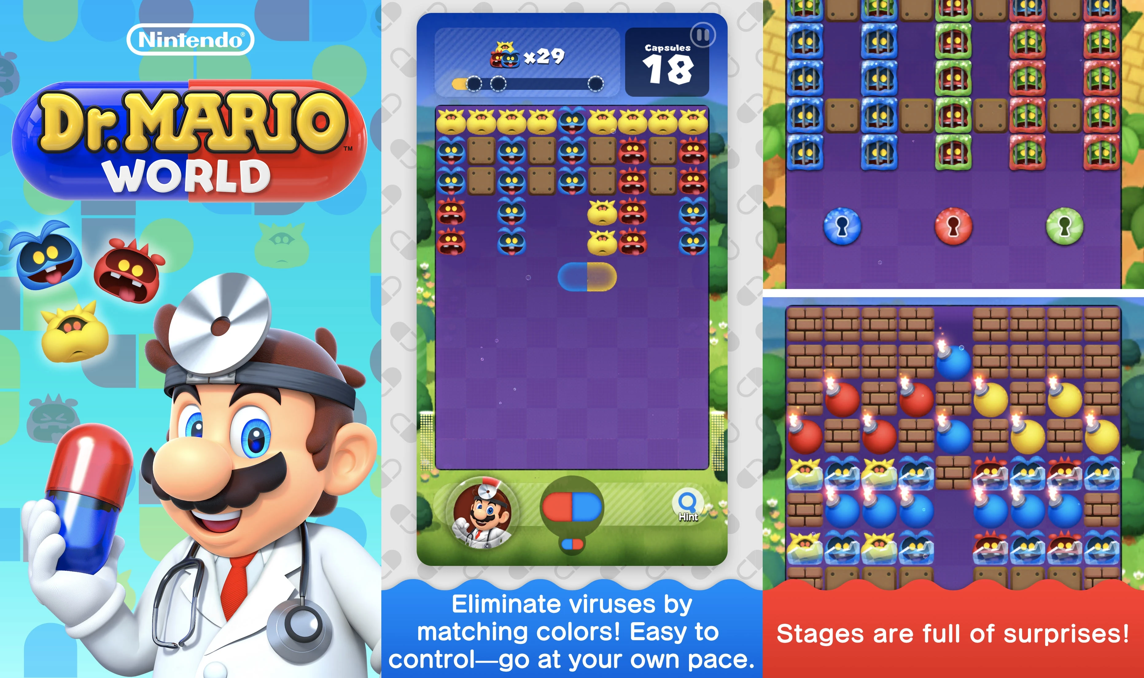 Демонстрация многопользовательского режима мобильной Dr. Mario, которая выйдет 10 июля