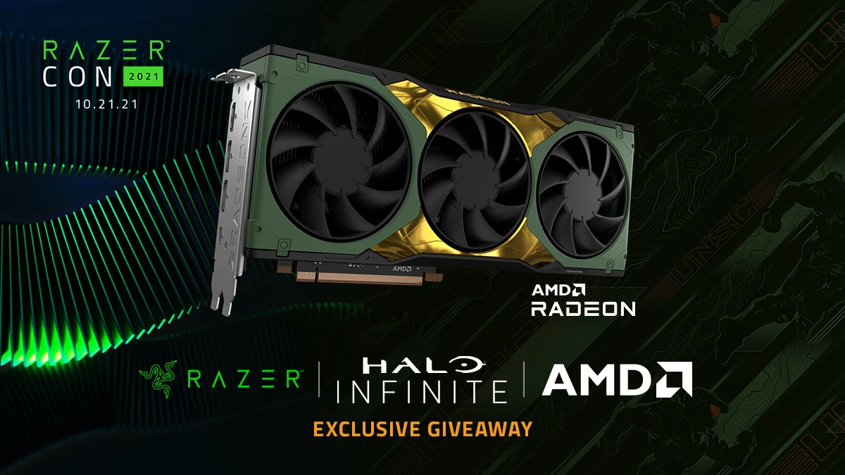 Razer разыгрывает стилизованную видеокарту AMD Radeon RX 6900 XT "Halo Infinite Limited Edition"