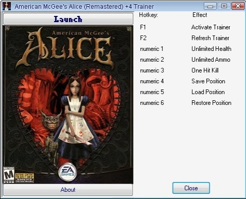 American McGee's Alice: Трейнер (+4) [Remastered Version] {HonestGamer}