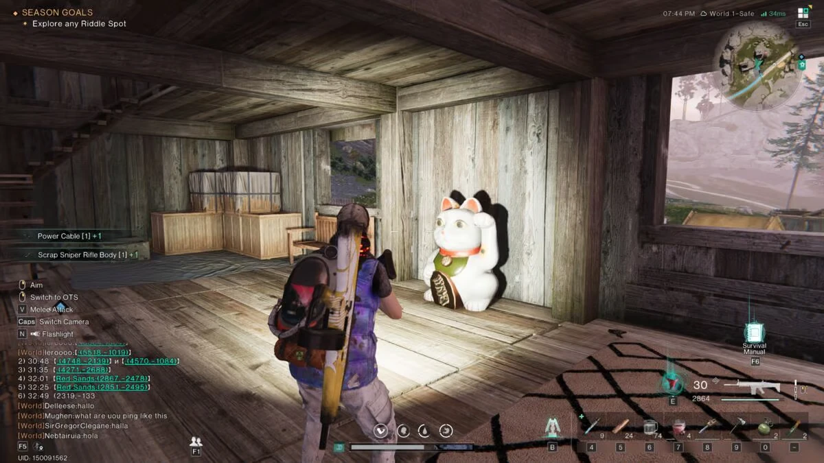 Где найти все статуэтки Счастливых Котов в Once Human