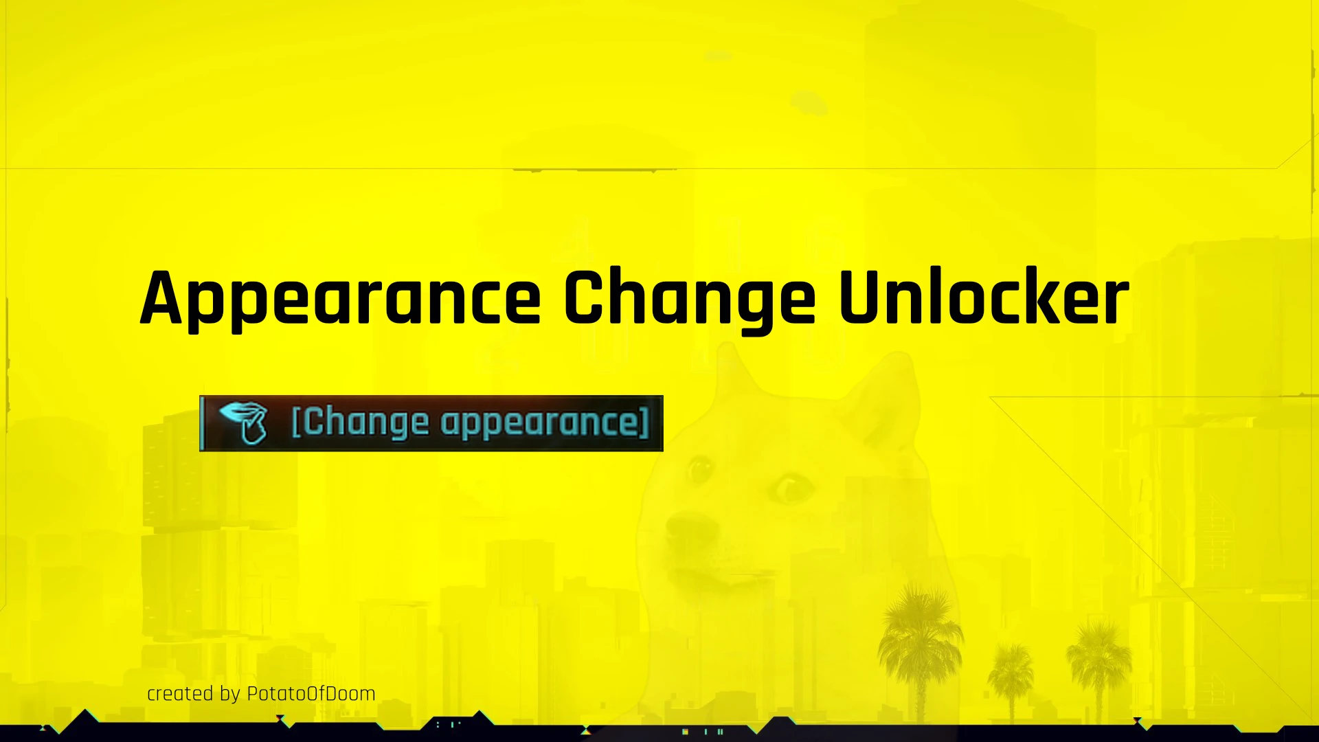 Cyberpunk 2077 "Изменение внешности через зеркало - Appearance Change Unlocker "