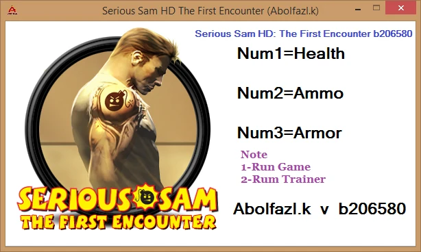 Serious Sam HD: The Second Encounter: Трейнер/Trainer (+3) [build 206580] {Abolfazl.k}