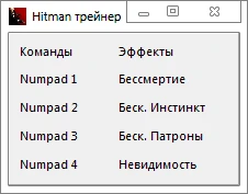Hitman - Absolution: Трейнер/Trainer (+4) [1.0.447.0] {-Al-ex-}