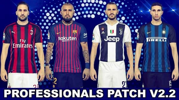 Pes 2018 "Professionals Patch 2.2 Option File 05/08"