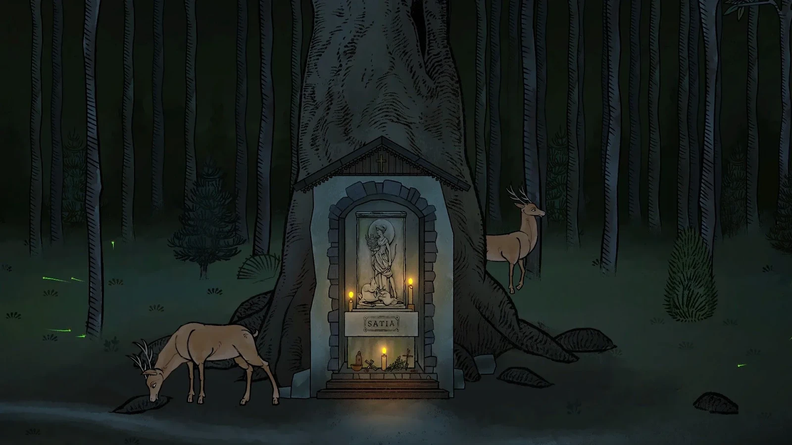 Все животные, которых можно погладить в Pentiment