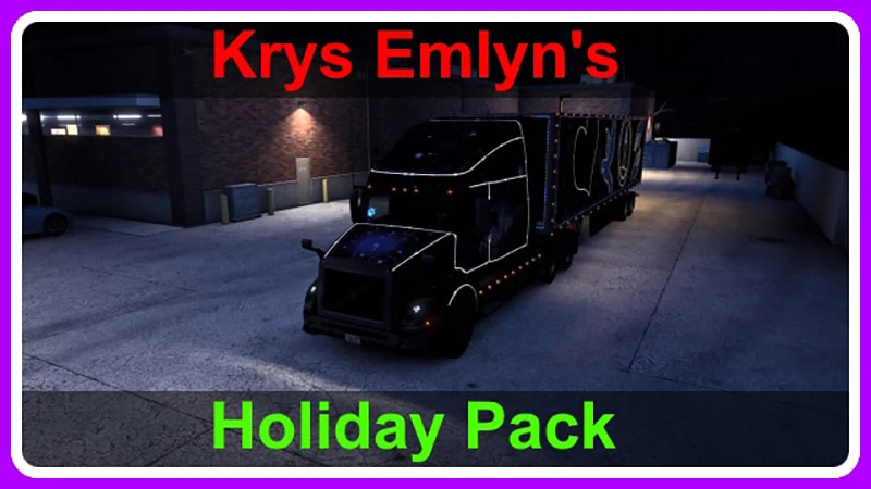 American Truck Simulator "Прицепы с новогодней тематикой в трафик" [v1.0]