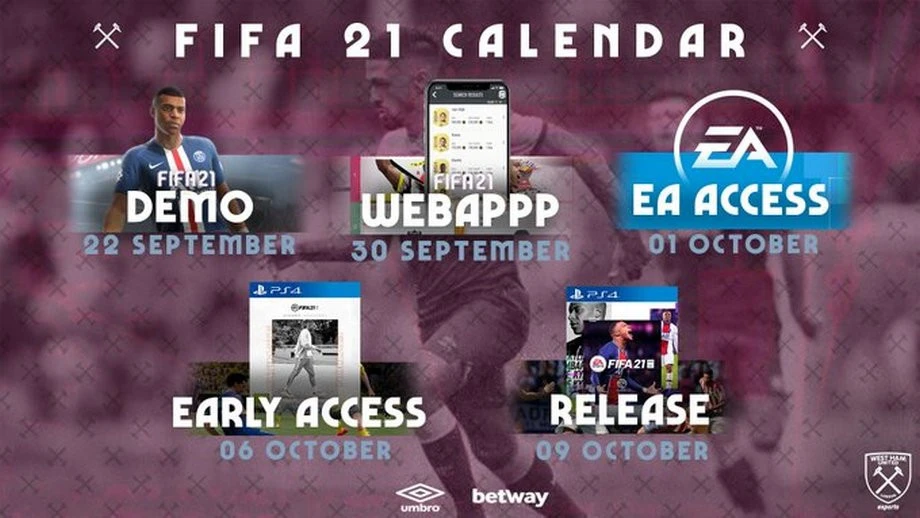 Похоже, "Вест Хэм" случайно назвал дату выхода демо FIFA 21