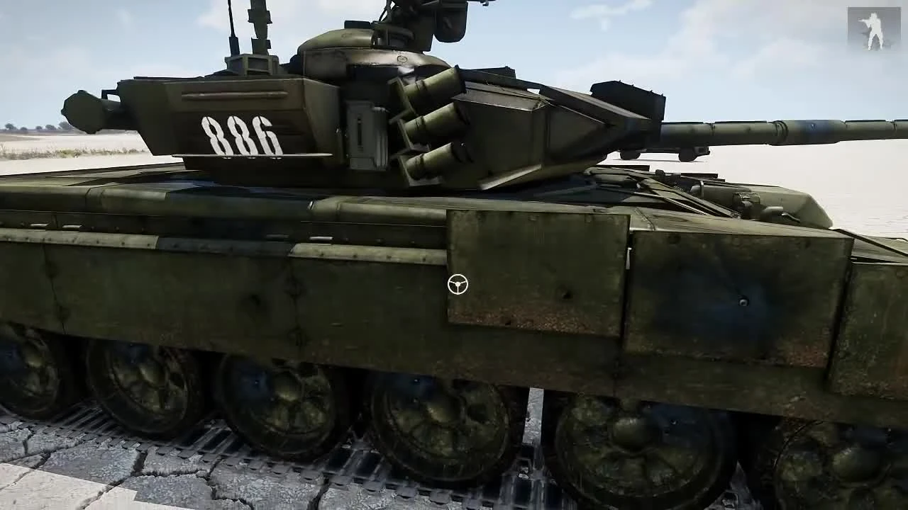 Симуляция танкового боя Т-90 и танков АБРАМС