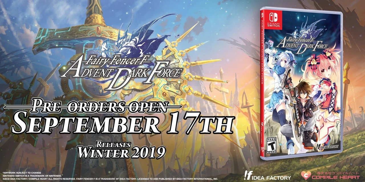 JRPG Fairy Fencer F: Advent Dark Force для Switch получит ограниченное физическое издание