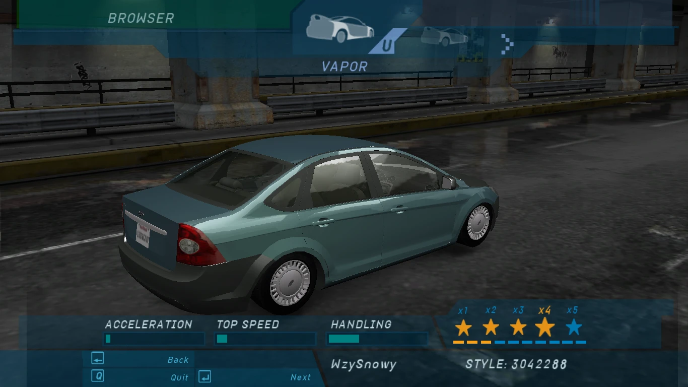 Need for Speed: Underground "Ford Focus Sedan"