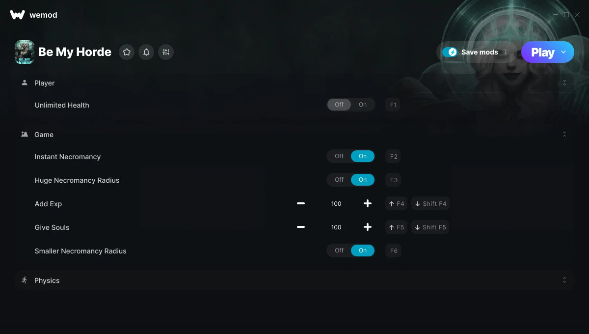 Be My Horde "Трейнер +9 от WeMod: Здоровье, некромантия, опыт и пр"