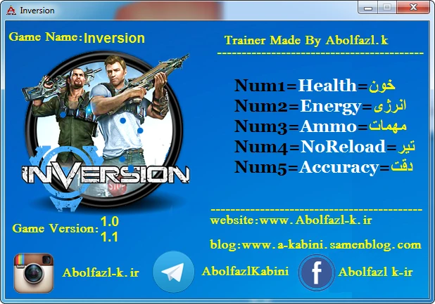 Inversion: Трейнер/Trainer (+5) [1.0 -1.1] {Abolfazl.k}