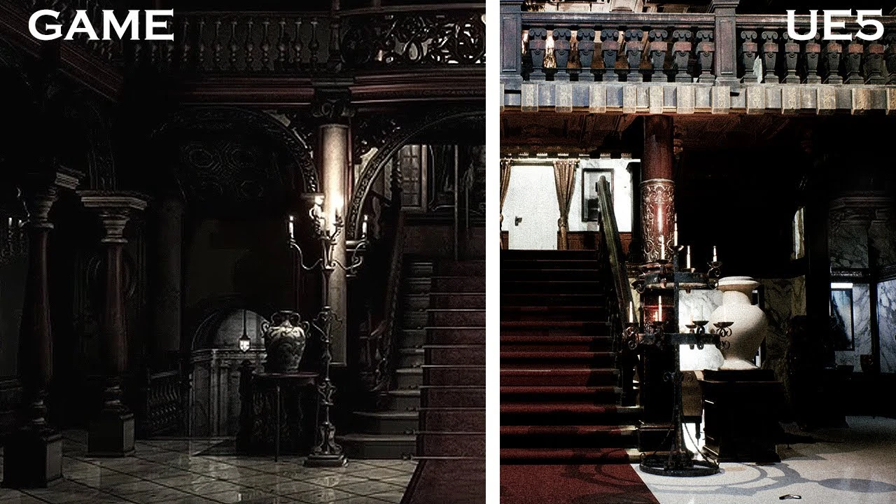 На Unreal Engine 5 был воссоздан особняк Спенсера из первой игры Resident Evil