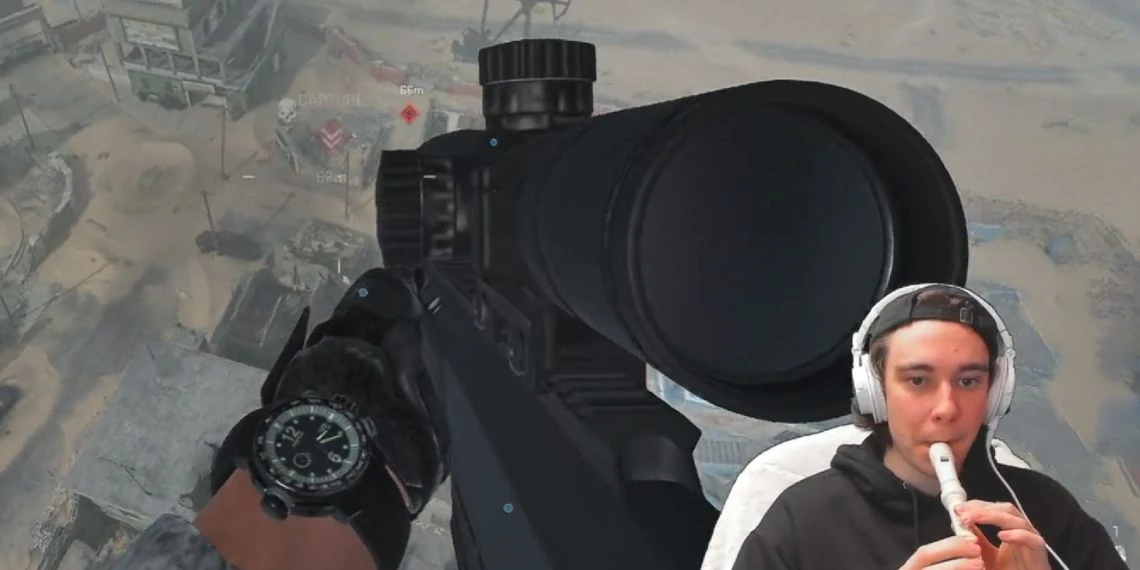 Стример, играющий в Call of Duty на флейте, провернул еще один невероятный трюк