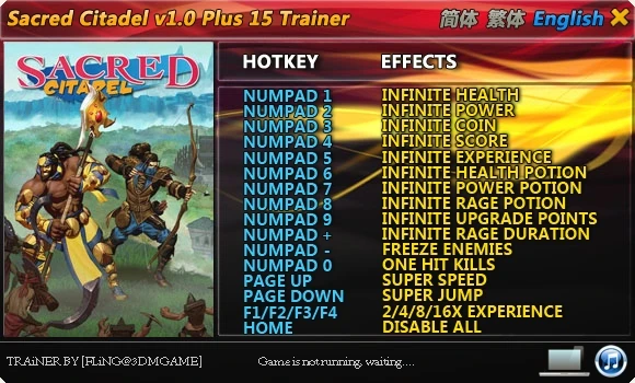 Sacred Citadel: Трейнер/Trainer (+15) [1.0] {FLiNG}