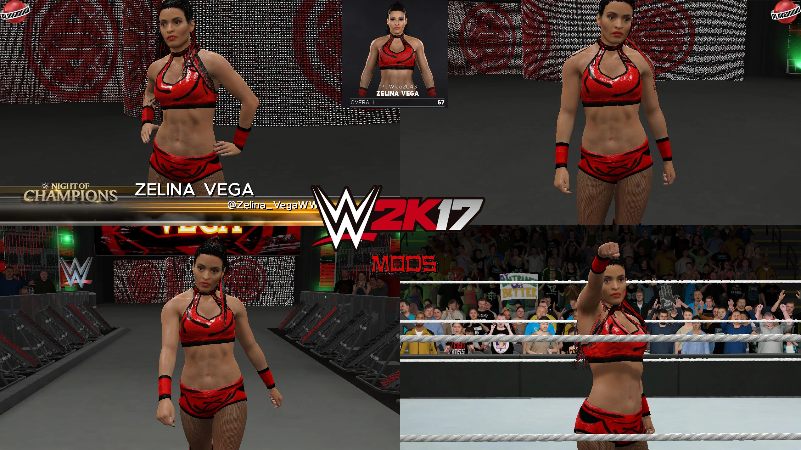 WWE 2K17 "Zelina Vega Clash of Champions 2020 Наряд (Лицевая анимация) WWE 2K19 Порт мод"