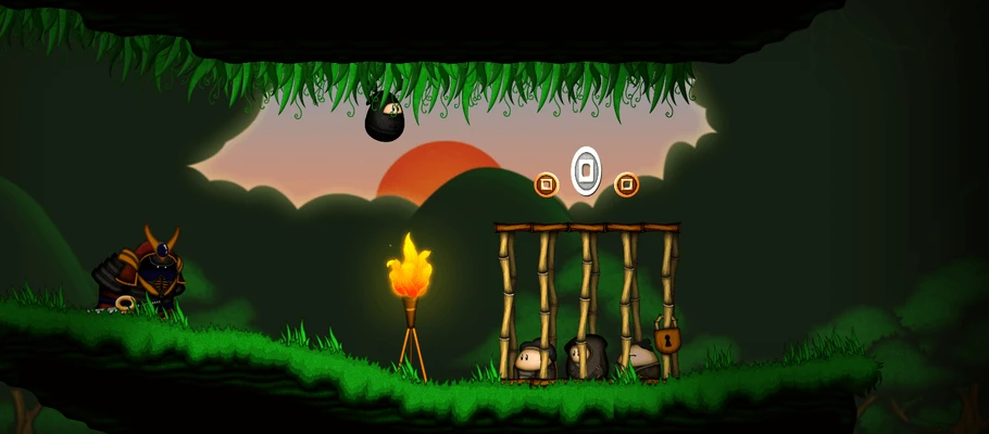 Полчаса игрового процесса двухмерного стелс-платформера Sneaky Ninja