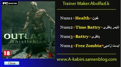 Outlast: Whistleblower: Трейнер/Trainer (+4) [1.0] {Abolfazl.k}