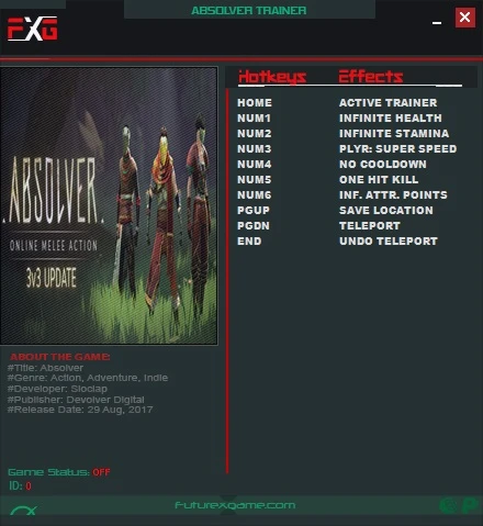 Absolver: Трейнер/Trainer (+7) [1.12] {FutureX}