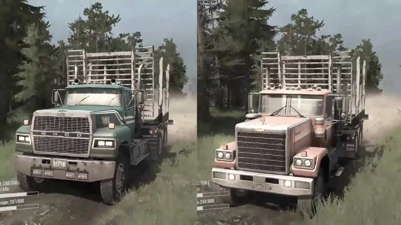 Spintires: MudRunner - Ford LTL-9000 vs Chevy Bison