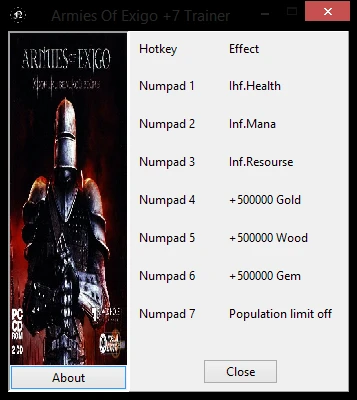Armies of Exigo: Трейнер/Trainer (+7) [1.4] {N}