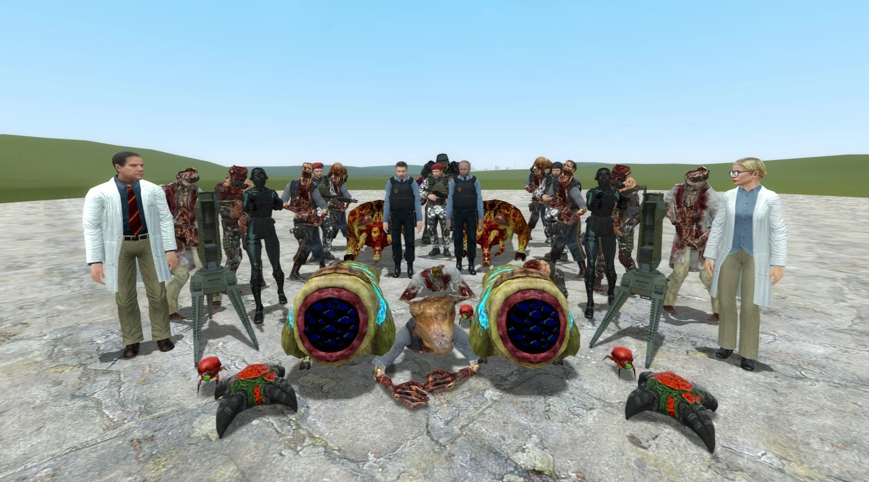 Garry's Mod "Black Mesa SNPCs - персонажи и существа из игры Black Mesa"