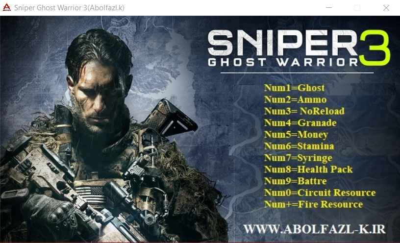 Sniper: Ghost Warrior 3: Трейнер/Trainer (+11) [v1.08] {Abolfazl.k}