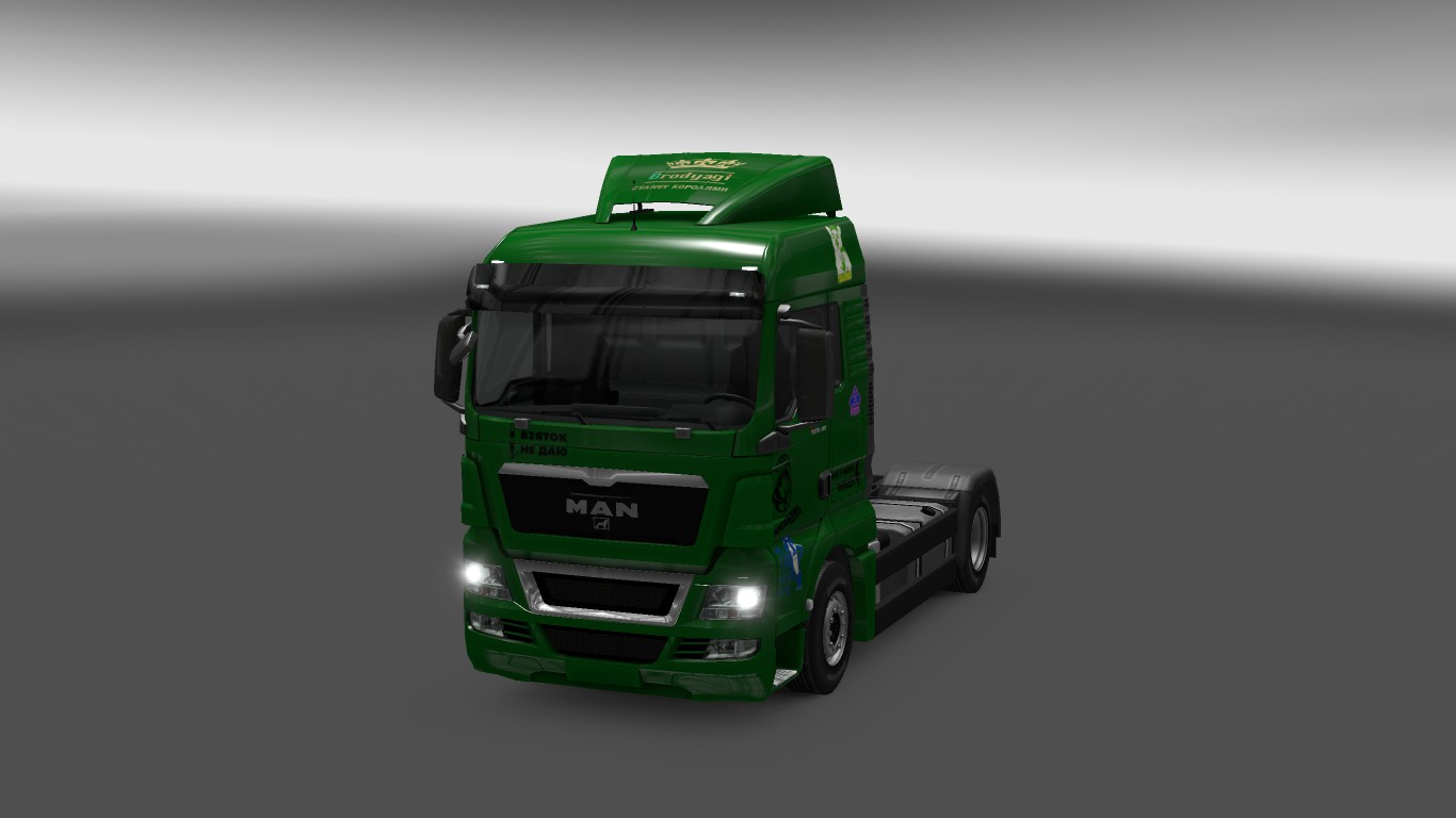 Euro Truck Simulator 2 "Скин с культовыми стикерами для MAN TGX by M1sHk4 / Skin with cult stickers for MAN TGX by M1sHk4"