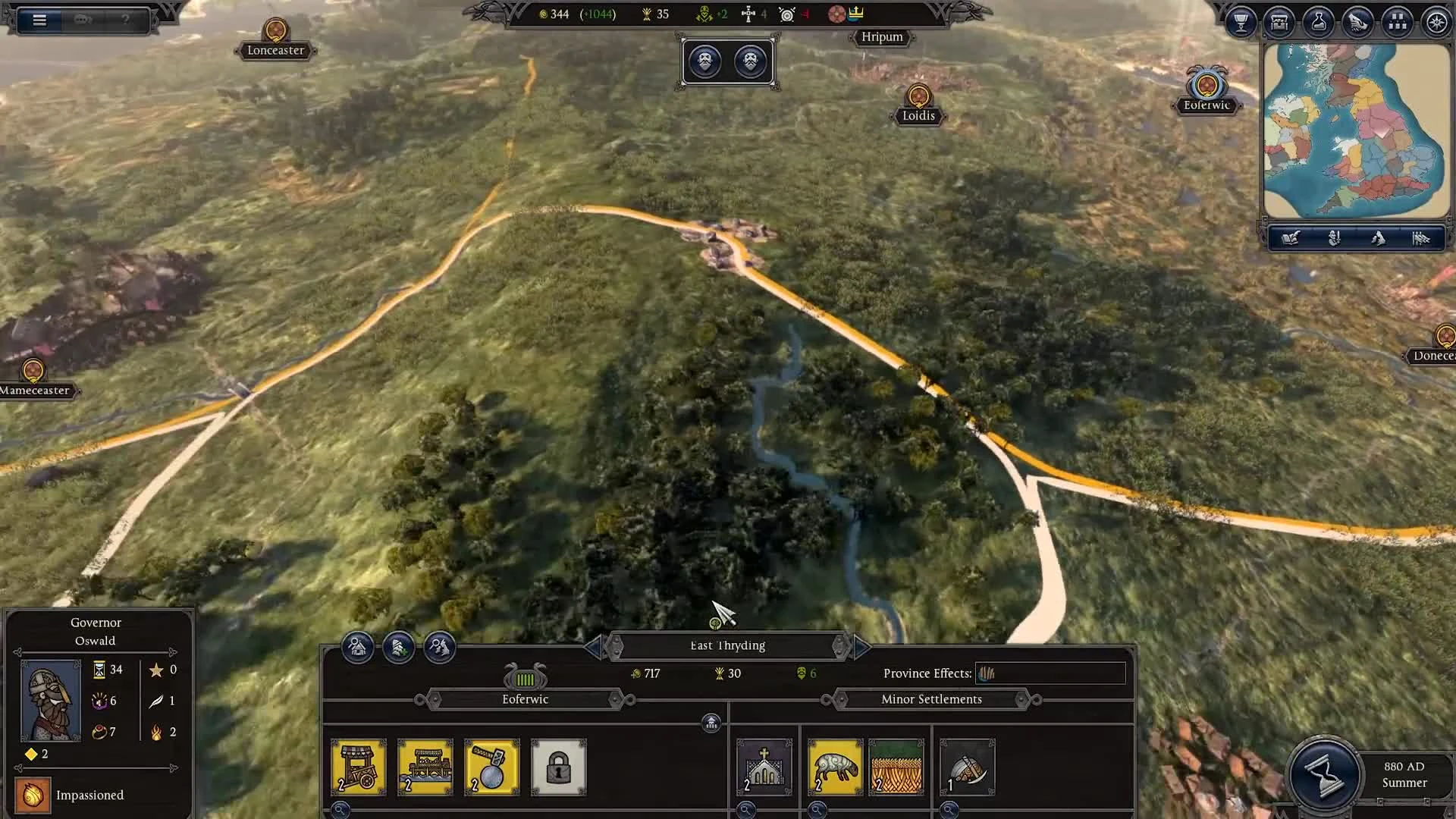 Геймплей Total War Saga: Thrones of Britannia - Нортумбрия