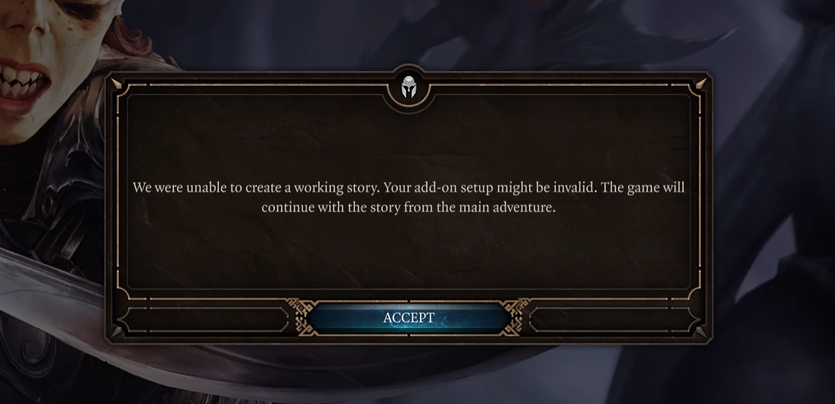 Baldur's Gate 3 "Мод удаляющий сообщения об ошибках"