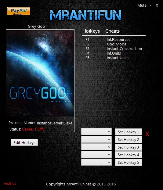 Grey Goo: Трейнер/Trainer (+5) [0.34.593311] {MrAntiFun}