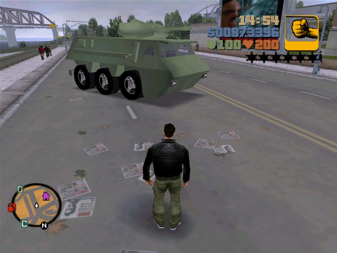 Grand Theft Auto 3 "Beta APC Tank From Leaked Screen"