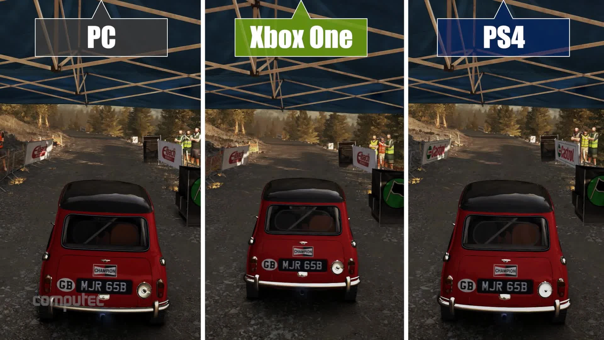 Dirt Rally "Сравнение PC vs. PS4 vs. Xbox One"